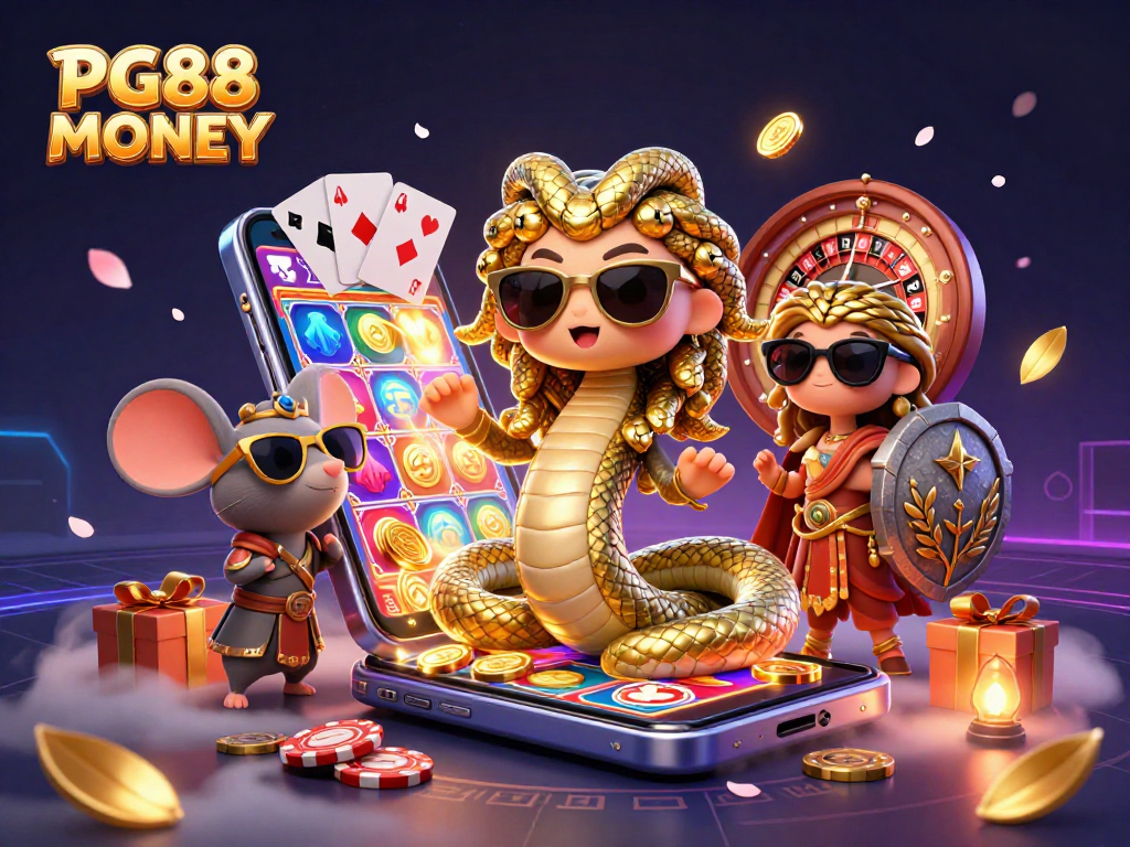 Play thrilling slots at PG88 MONEY with Medusa and her lucky items for a chance at jackpots!
