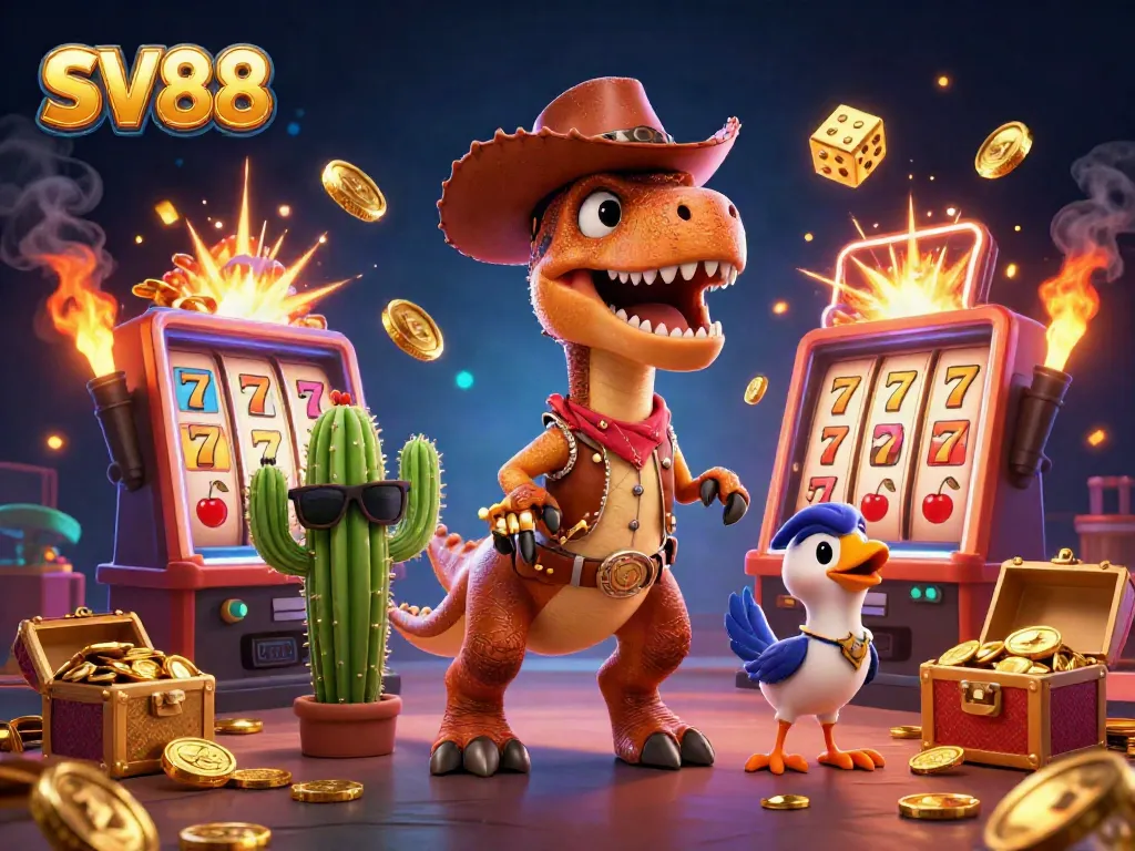 Engage with SV88's thrilling slot adventures featuring jackpot bursts and vibrant casino elements.